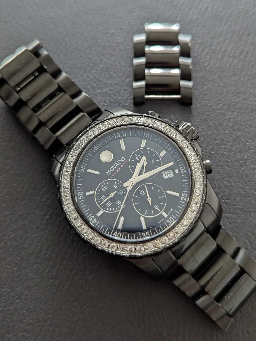 Movado Watch Mens Diamond 800 Series
